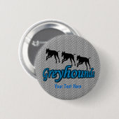 Badge Rond 5 Cm Bouton de chien Greyhounds (Devant & derrière)
