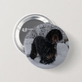 Badge Rond 5 Cm Bouton de chiot Gordon Setter (Devant & derrière)