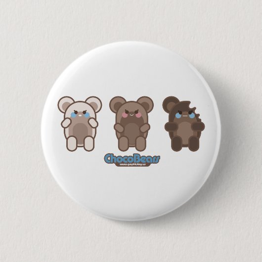 Badge Rond 5 Cm bouton de chocobears (Devant)