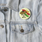 Badge Rond 5 Cm Bouton de Cinco De Mayo (En situation)