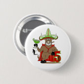 Badge Rond 5 Cm Bouton de Cinco De Mayo (Devant & derrière)
