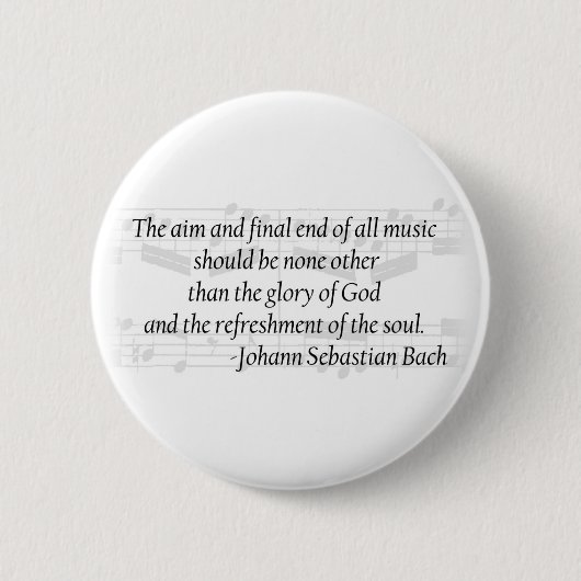 Badge Rond 5 Cm Bouton de citation de Bach (Devant)