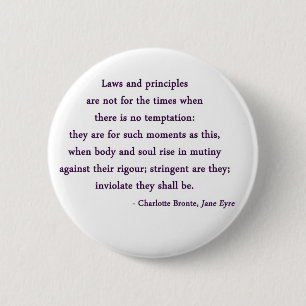 Badge Rond 5 Cm Bouton de citation de Jane Eyre