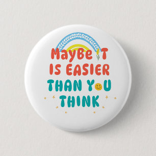 Badge Rond 5 Cm Bouton de citation positive rétro