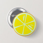 Badge Rond 5 Cm Bouton de citron (Devant & derrière)