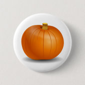 Badge Rond 5 Cm Bouton de citrouille d'automne (Devant)
