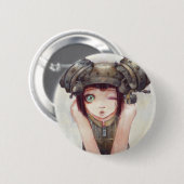 Badge Rond 5 Cm Bouton de clin d'oeil (Devant & derrière)