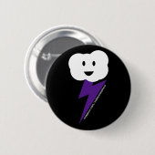 Badge Rond 5 Cm Bouton de Cloud&Lightning ! (Devant & derrière)