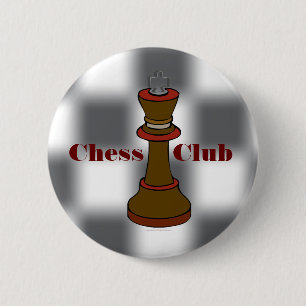 Badge Rond 5 Cm Bouton de club d'échecs ou d'équipe d'échecs