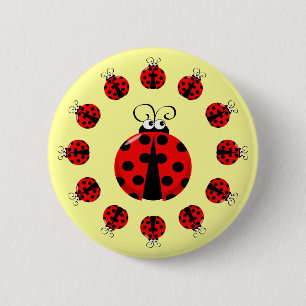 Badge Rond 5 Cm Bouton de coccinelle