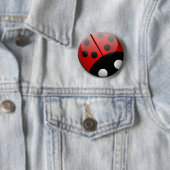 Badge Rond 5 Cm Bouton de coccinelle (En situation)