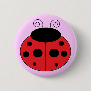 Badge Rond 5 Cm Bouton de coccinelle