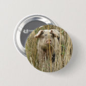 Badge Rond 5 Cm Bouton de cochon mignon (Devant & derrière)