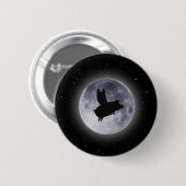 Badge Rond 5 Cm bouton de cochon volant nocturne (Devant & derrière)