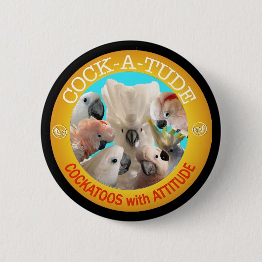 Badge Rond 5 Cm Bouton de Cockatude (Devant)