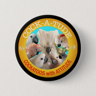 Badge Rond 5 Cm Bouton de Cockatude