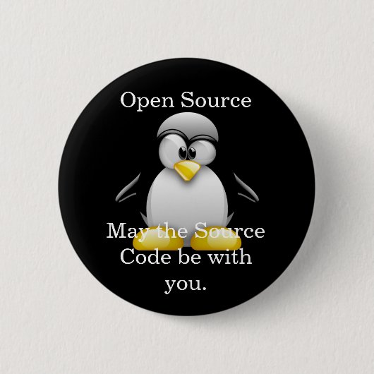 Badge Rond 5 Cm Bouton de code source (Devant)