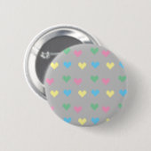 Badge Rond 5 Cm Bouton de coeur (Devant & derrière)