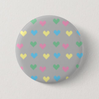 Badge Rond 5 Cm Bouton de coeur