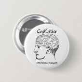 Badge Rond 5 Cm Bouton de Cogknitive (Devant & derrière)