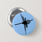 Badge Rond 5 Cm Bouton de colibri de Nazca (Devant & derrière)