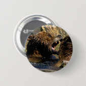 Badge Rond 5 Cm Bouton de combat d'ours (Devant & derrière)