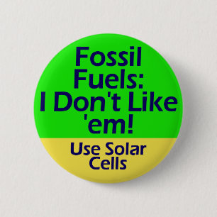 Badge Rond 5 Cm bouton de combustibles fossiles