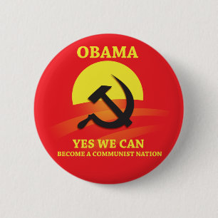 Badge Rond 5 Cm Bouton de communiste d'Obama