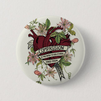 Badge Rond 5 Cm Bouton de compassion - Dalai Lama