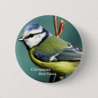 Badge Rond 5 Cm Bouton de compte d'oiseau de Noël
