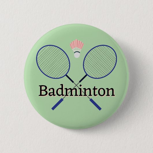 Badge Rond 5 Cm Bouton de conception de badminton (Devant)