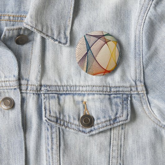 Badge Rond 5 Cm Bouton de conception géométrique (En situation)