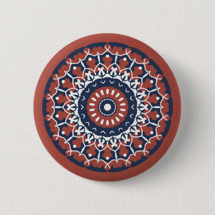 Badge Rond 5 Cm Bouton de conception Mandala