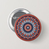 Badge Rond 5 Cm Bouton de conception Mandala (Devant & derrière)