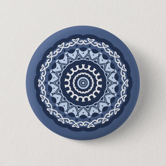 Badge Rond 5 Cm Bouton de conception Mandala complexe (Devant)