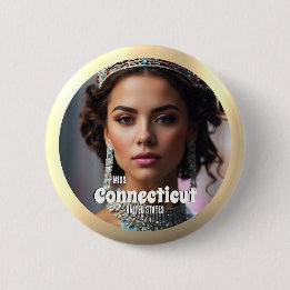 Badge Rond 5 Cm Bouton de Concours de Beauté avec Photo Personnali