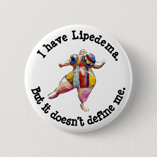 Badge Rond 5 Cm Bouton de conscience de Lipedema (Devant)