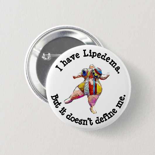 Badge Rond 5 Cm Bouton de conscience de Lipedema (Devant & derrière)