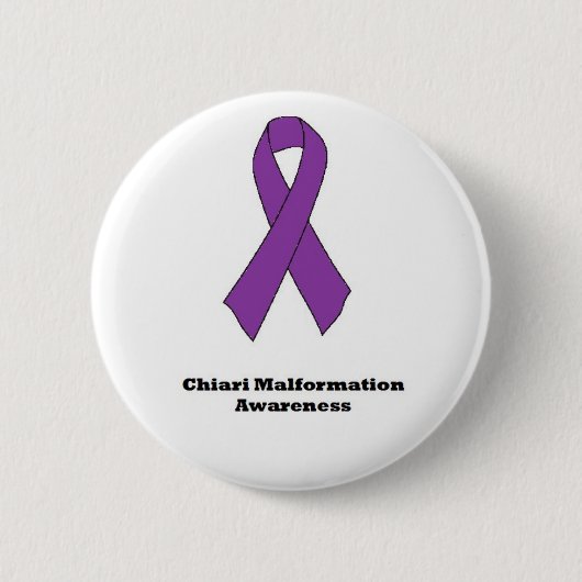 Badge Rond 5 Cm Bouton de conscience de malformation de Chiari (Devant)