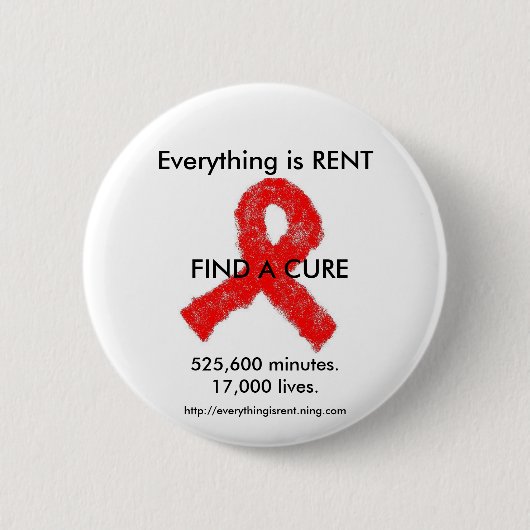 Badge Rond 5 Cm Bouton de conscience de SIDA (Devant)