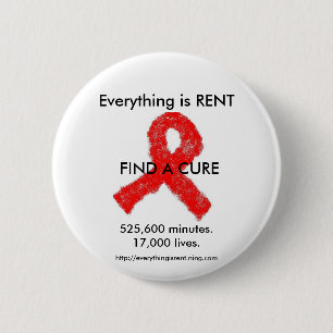 Badge Rond 5 Cm Bouton de conscience de SIDA