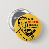 Badge Rond 5 Cm Bouton de contrôle des armes (Devant & derrière)