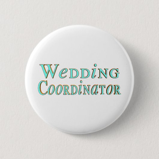 Badge Rond 5 Cm Bouton de coordonnateur de mariage (Devant)