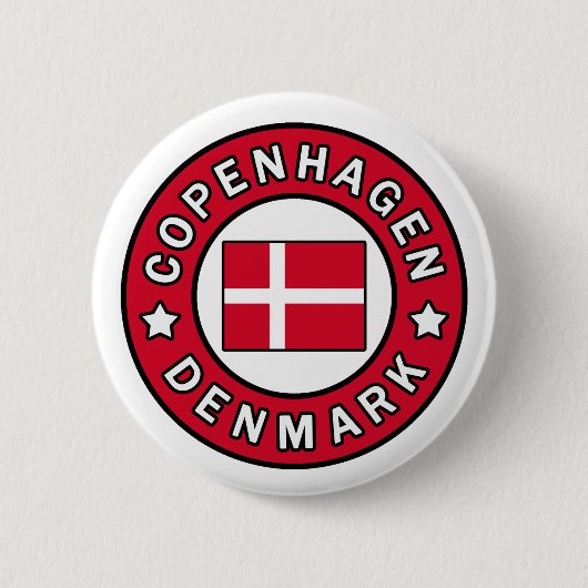 Badge Rond 5 Cm Bouton de Copenhague Danemark (Devant)