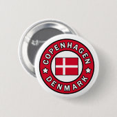 Badge Rond 5 Cm Bouton de Copenhague Danemark (Devant & derrière)