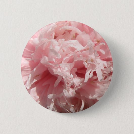 Badge Rond 5 Cm Bouton de coquelicot rose pâle (Devant)