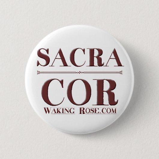Badge Rond 5 Cm Bouton de cor de sacrum (Devant)