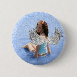 Badge Rond 5 Cm Bouton de couleur d'ange de Lanissa
