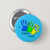 Badge Rond 5 Cm bouton de coups de main (Devant & derrière)