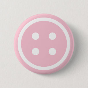 Badge Rond 5 Cm Bouton de couture rose mignon